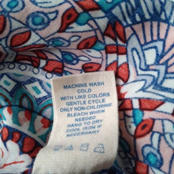 Chelsea & Violet Blue & Red Mandala Print Lightweight Shift Dress Women's Medium - Picture 5 of 15